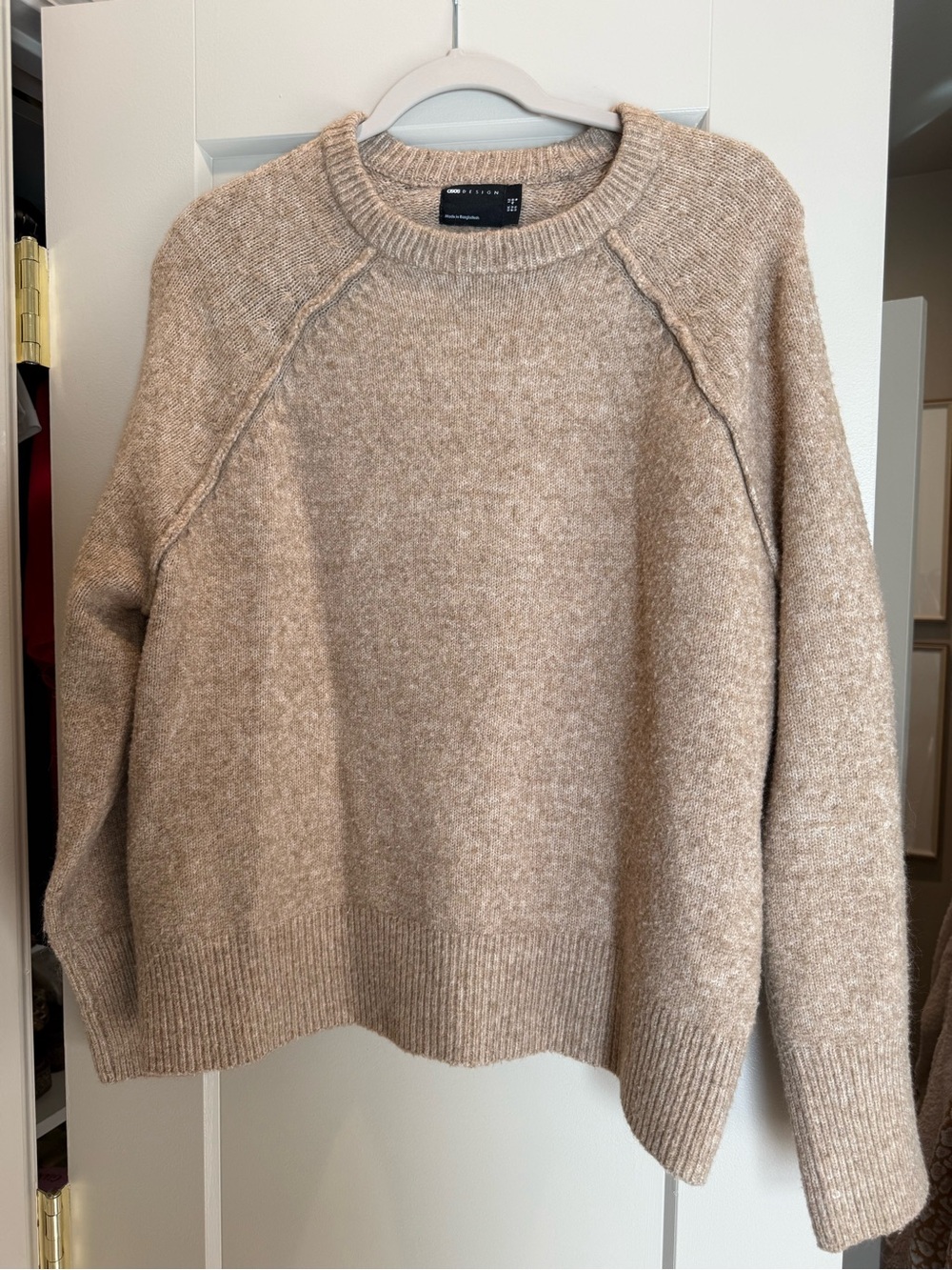 ASOS Cozy Crewneck Sweater - Heathered Beige